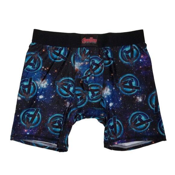 Marvel Size Large 36 38 Boxer Brief Mens Avengers Age Of Ultron Galaxy Print NEW - Picture 1 of 7